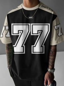 NCE American style short sleeved retro sports high street casual rugby ball jersey T-shirt for men