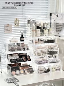 YA JIA LI JIA | Clear Acrylic Drawer Organizer for Cosmetics