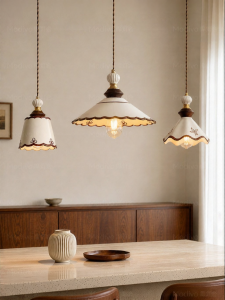 FANCY LAMP CLUB | French Style Ceramic Cream Bedroom Wall Light