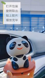 Pajangan Mobil Rumah Toko Kamar Kungfu Panda Dekorasi Fortune Home Decoration Ornaments Cute Solar Powered Tenaga Surya