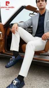 Giày Casual nam giày mọi Pierre Cardin chất liệu da bò thật dập vân 3D đế cao su chống trơn trượt thiết kế sang trọng PCMFWLH 525