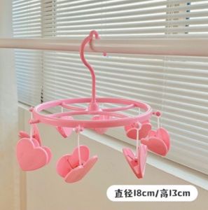 อุปกรณ์ตากผ้า ที่ตากผ้า ที่แขวนผ้า ไม้แขวนเสื้อ ที่หนีบผ้า 8 ตัวหนีบ รูปกาตูน พลาสติก น่ารัก คุณภาพดี สไตล์เกาหลี พร้อมส่ง