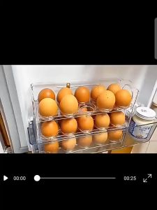 30 Pcs Three-Layer Egg Storage Box Eegg Tray Refrigerator Food Storage Machine Kitchen Fresh-Keeping Warehouse 雞蛋收納盒