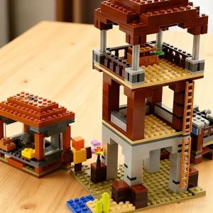 Compatible Brands Brick Sets My Pixel World Game Series Building Blocks Pillager Outpost Ravager MOC Toys Kids Gift 21278