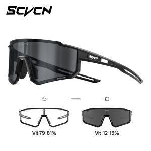 SCVCN New Photochromic Cycling Glasses Sports Sunglasses Outdoor Cycling Road MTB Bike Glasses UV400 Men Women Hiking Goggles