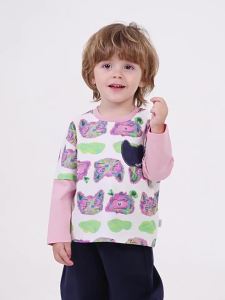 CICIIBEAR | Antibacterial Kids T-Shirts Fake Two-Piece