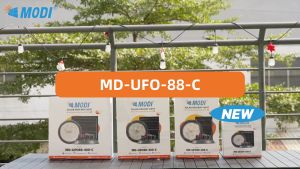 MODI โคมไฟโซล่าเซลล์ รุ่นC Highbay 100W/200W/300W/400W (แสง: ขาว/คูลไวท์/เหลือง) รีโมทคอนโทรล สายยาว 10ม กันน้ำ IP65