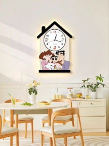 Modern Simple Style Wall Clock for Restaurant And Living Room Cartoon Silent Clock Pencil Trace Little New Home Decorations