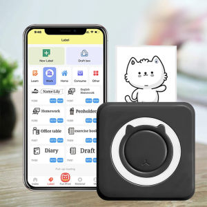 Mini xách tay máy in nhãn tương thích Bluetooth Memo impressora portatil 200dpi 57mm cho hình ảnh biên lai ghi chú danh sách
