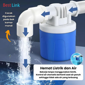 Pelampung Otomatis Tandon Air & Bak Mandi Otomatis: 1/2 & 3/4 Inch Sensor Keran Tandon Air