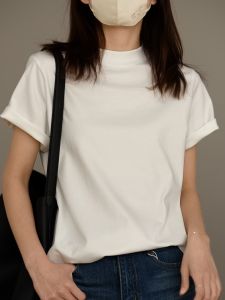 Tất Tay Ngắn Chất Lượng Cao Bằng Cotton Nguyên Chất Cổ Cao Phong Cách Thường Ngày Mặc Thường Ngày Thoải Mái Thoáng Khí Mùa Thu