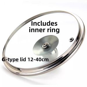 Universal Tempered Glass Pot Lid 12-40cm