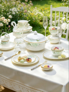 mornenjoy | Aesthetic Jingdezhen New Design Home Use Ceramic Dinner Set