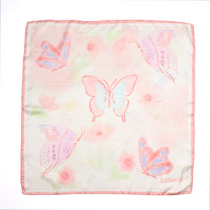 Miconico French Pastoral Fuzzy Butterfly Scarf Square Scarf Female Photo Concave Shape Tube Top Wear Headscarf Headdress