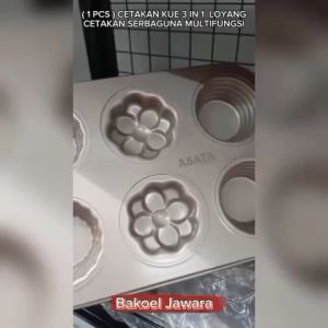 ( 1 PCS ) CETAKAN KUE 3 IN 1 / LOYANG CETAKAN SERBAGUNA MULTIFUNGSI