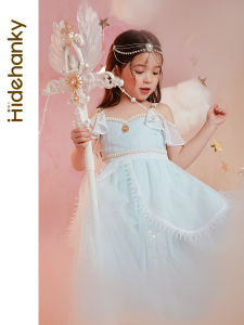 Princess Style Fairy Tale Skirt for Girls Summer New Arrival Constellation Performance Dress Cotton Polyester Blend Short Sleeve