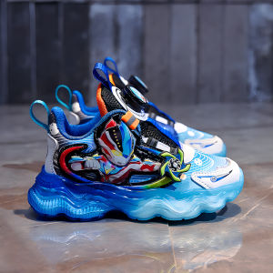 KUOBURENSHENG | Anti-slip Waterproof Glowing Kids Leather Shoes