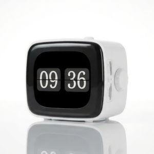 Portable Digital Alarm Clock Bluetooth Speaker Touch Screen Rechargeable Travel Home Office Kitchen Living Room Décor