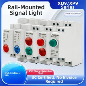 XunHe | Rail Mounted Dual Color Red Green LED Signal Light