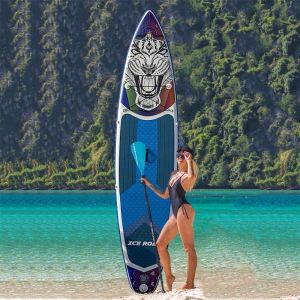 Beginner Inflatable Stand up Paddle Board Surfing Waterboard Double Seat Kayaking Slide Popular Surfboard Ice Roar Brand