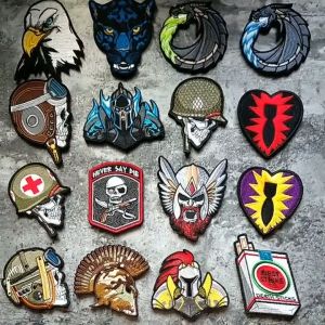 Patch vải velcro đầu thú dán ba lô nón quần áo túi xách