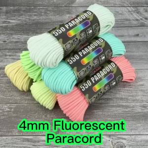 3mm 9 Strands Luminous Paracord Rope Glow in the Dark Nylon 550 Parachute Tent Cord Camping Survival EDC Lanyard