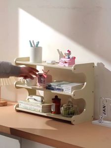 Milk White Office Desk Bookshelf: A Compact Storage Solution