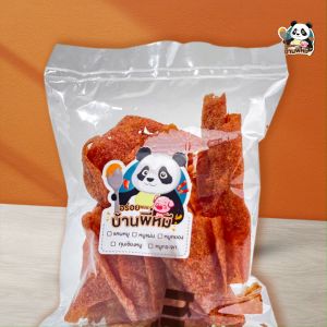 หมูแผ่นทอดกรอบ 90 กรัม หมูแผ่นกรอบ ของฝากจากนครปฐม ทำจากเนื้อหมูอย่างดี  ผ่านการปรุงรสชาติสูตรโบราณ