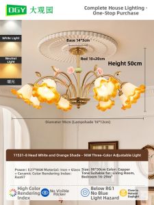 DGY | French Country Ceramic Rose Chandelier