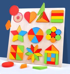 Preschool Childrens Geometric Shape Recognition Matching Board Baby Number Enlightenment Learning Educational Early Teaching Tools