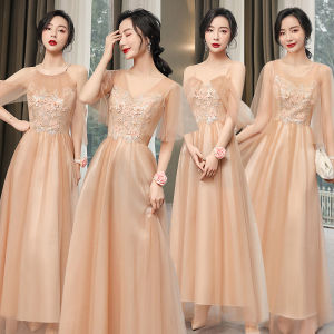 Maidsmaid Dress Womens New 2025 Wedding Gown Fashionable Casual Wear for Sisters Students Spring Summer Autumn Long Sleeve