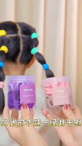 50pcs Hair Tie Gradient Color High Elastic Stretch Rubber Hair Bands Girl ponytail hair loop jewelry