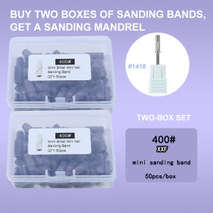 1/2 Box 3mm Nail Sanding Bands 150/240/320/400 Grit Mini Nail Drill Bit Electric Nail File Accessory Polishing Manicure Tool