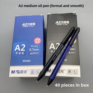 Chenguang A2 Neutral Oil Pen W3002 Ballpoint Pen Press Type Water Feeling Smooth Student Teacher Blue Black Office Stationery