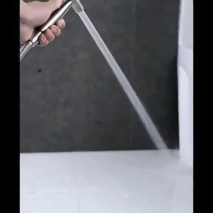 HW024- Handheld Toilet Sprayer Bidet Faucet Shower Head Hygienic Shower Nozzle Dual Control Valve Retractable Spring Hose
