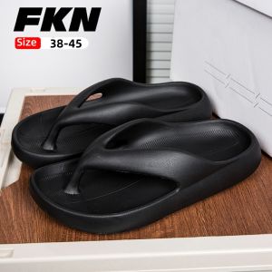 Summer mens slippers platform beach sandals EVA casual flip-flops indoor slippers outdoor pinch garden slippers Size 38-45