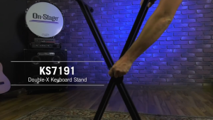 On-Stage KS7191 Classic Double X Keyboard Stand (double keyboard stand / on stage)