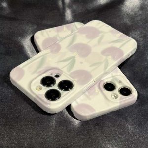  Purple Tulip Full Screen Phone Case for  Android 15/14 Full Cover Hard Shell Protective Case for 11/12promax Xs/Xr 7p