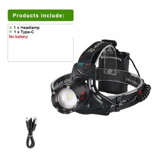 1000000LM Ultra Powerful Headlamp USB Rechargeable Head Flashlight Lighting 2000M Zoom Headlight LED Head Lamp Fishing Lantern