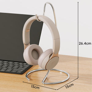 Stainless Steel Headset Stand Desktop No Installation Required Wired Earphone Organizer for Internet Cafes Home Use Esports Room