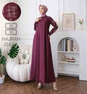 Hanifa Fashion -Gamis Bordir Terlaris Harga Terjangkau Bahan Toyobo Banyak Serian Warna Gamis Pesta