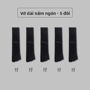 MiiOW | Tất dài đến bắp chân năm ngón chống mùi cho nam mùa xuân thu Tất cotton kháng khuẩn tất ngắn năm ngón tất thể thao