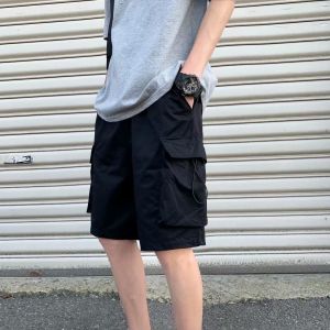 Japanese Style Casual Workwear Shorts Mens Summer Trendy Brand Loose Straight Leg Five Pocket Pants Youth Popular Leisure