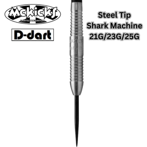 MC KICKS STEEL TIP DARTS - 21G/23G/25G ALAN GLAZIER SHARK MACHINE 80% TUNGSTEN DART SET