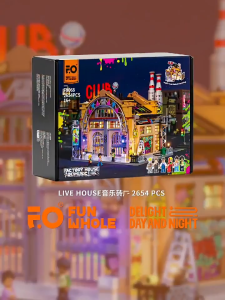 Funwhole American Street Series LiveHouse Creative Street View Building Blocks Educational Assembling Toy Gift