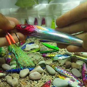 Metal Jig Lure 100 Gram Jigging Set Double Assist Hook Mongkalo AMBISIOUS Killer