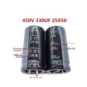 Tụ Điện Điện Phân Bằng Nhôm Nichicon 450V 330UF 25x50 Chất Lượng Cao Có Sẵn Tùy Chọn Từ 1 Chiếc Đến 20 Gói