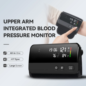 Schbit | Arm Type Blood Pressure Monitor with Bluetooth 99x2 Dual Memory LED Display Rechargeable Battery One-click Accurate Measurement