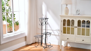 3 Tier Plant Stand IndoorIron Metal Flower Stand for Outdoor BalconyPlant Rack Organizer for Living Room Corner-CZH