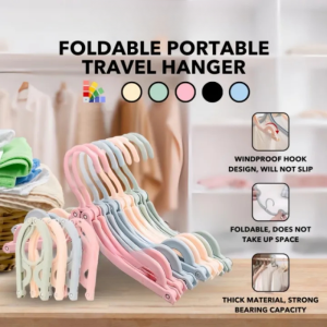 10pcs Magic Clothes Drying Rack Compact Foldable Cloth Hanger Convenient Plastic Foldable Travel
